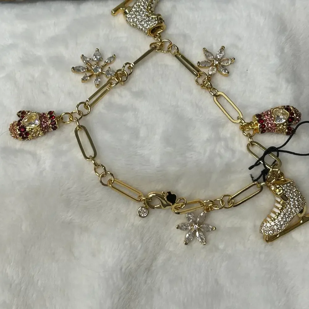 New! Kate Spade New York Winter Snow Day Charm Bracelet - Picture 2 of 7